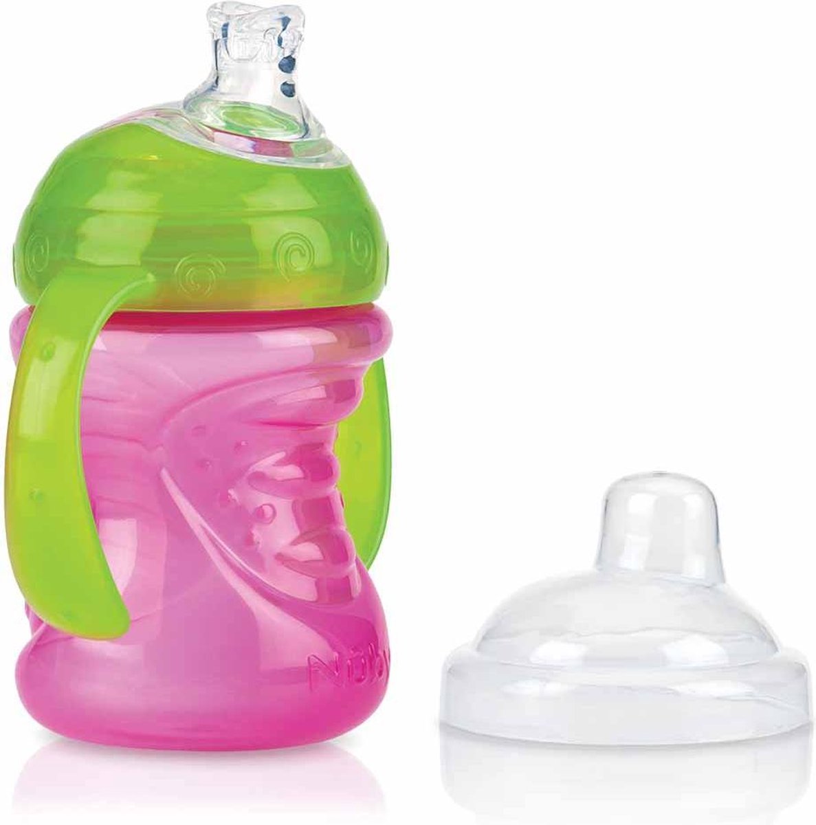 Nûby - Swirl™ Antilekbeker - Roze - 6m+