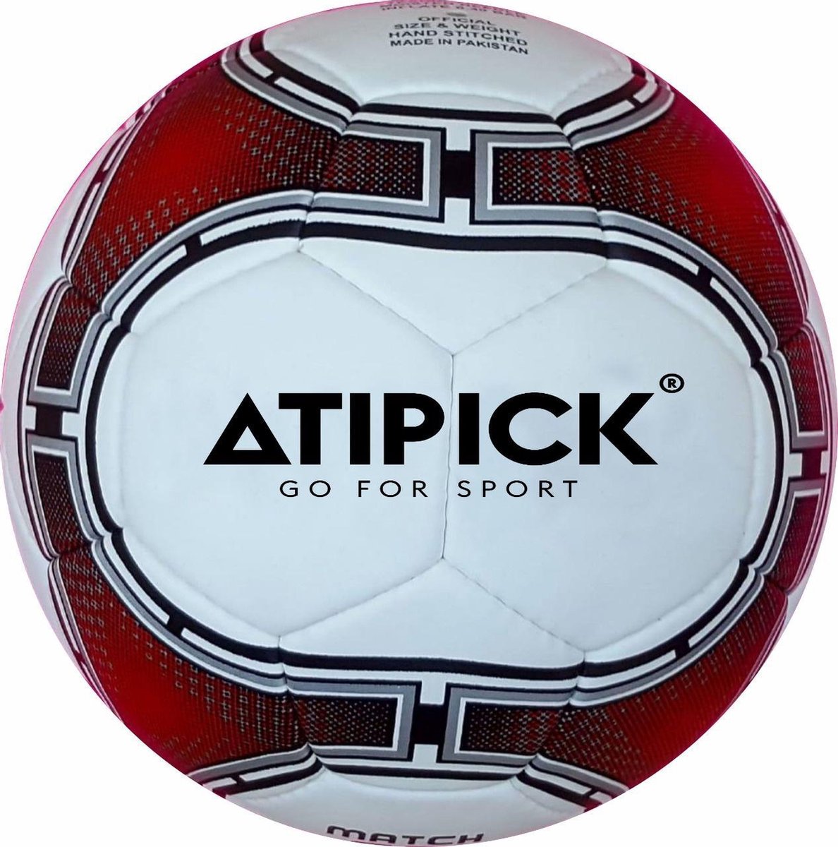 Atipick Voetbal 62 Cm Rubber Wit/zwart