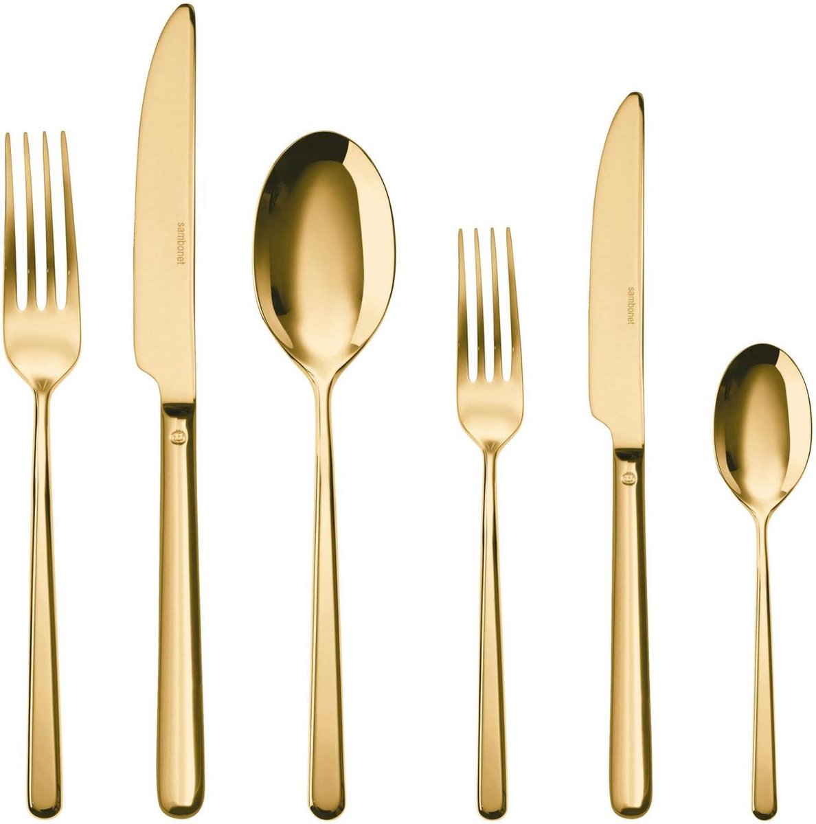 Sambonet Bestekset Linear Goud 36-Delig