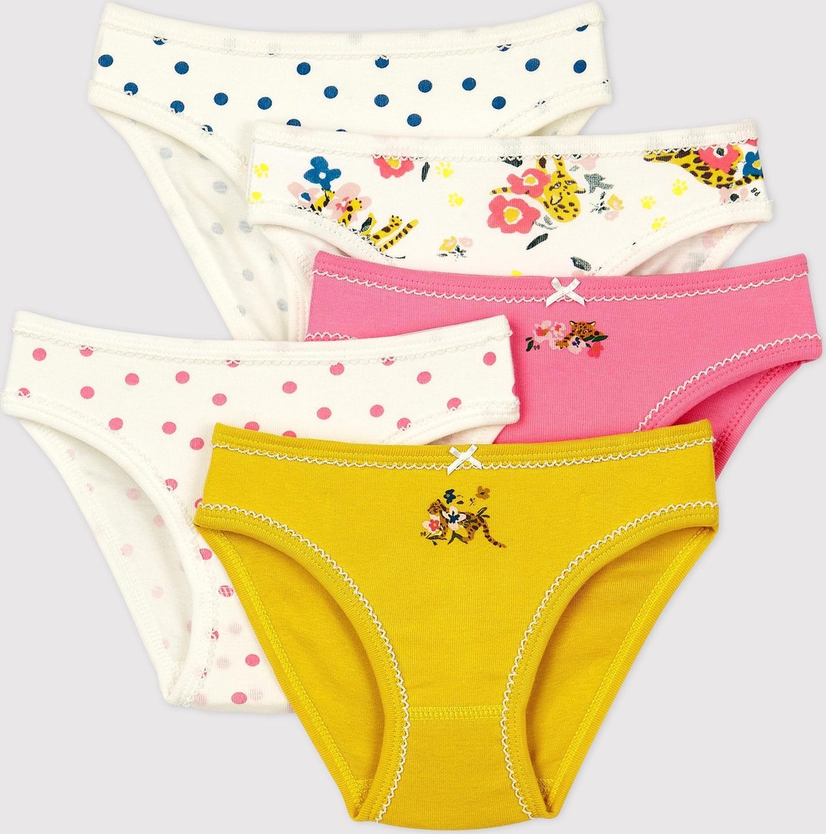 Petit Bateau 5 Pack Meisjes Onderbroek - Maat 140