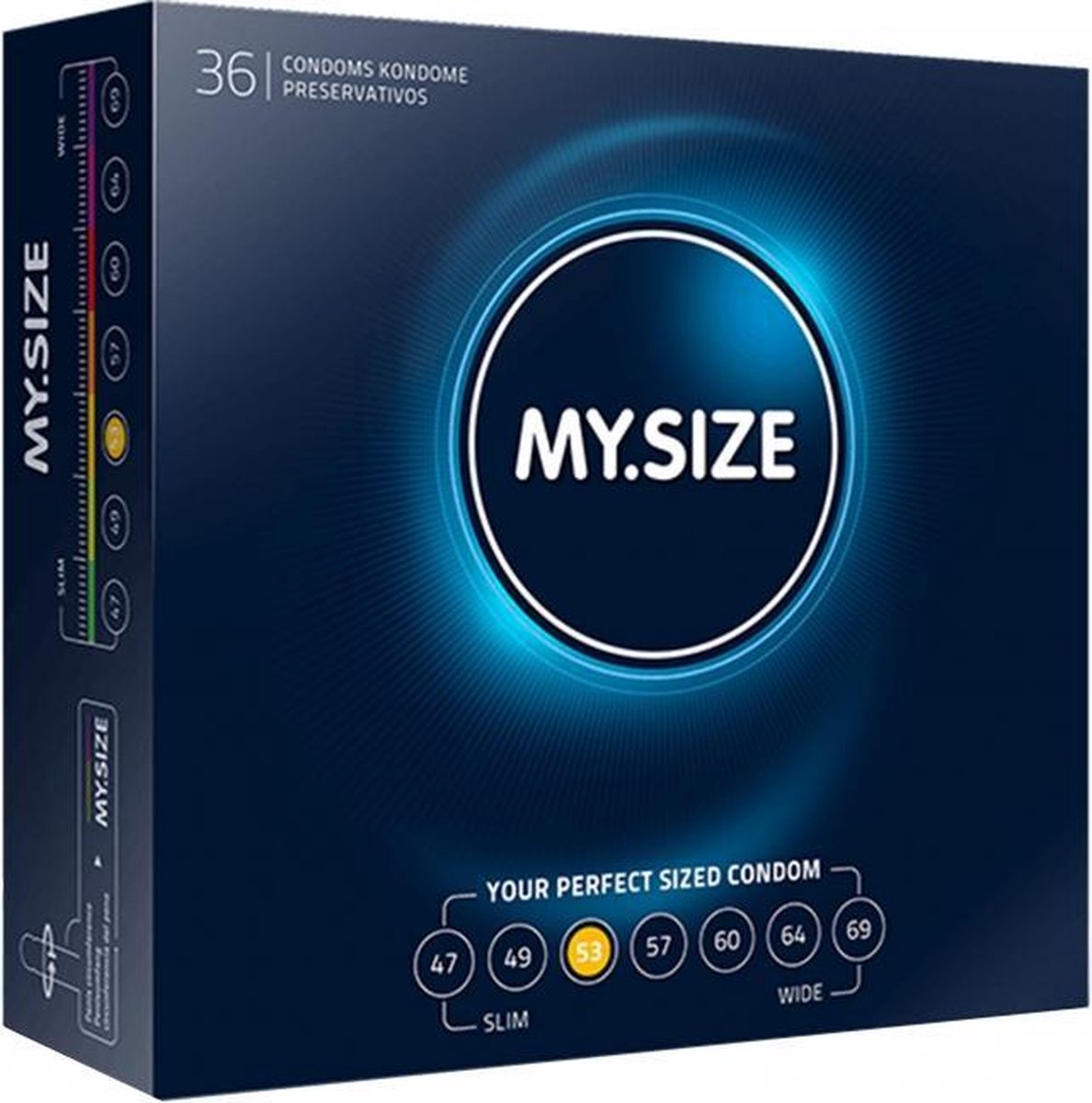 MY.SIZE 53 mm 36 pack - Condoms