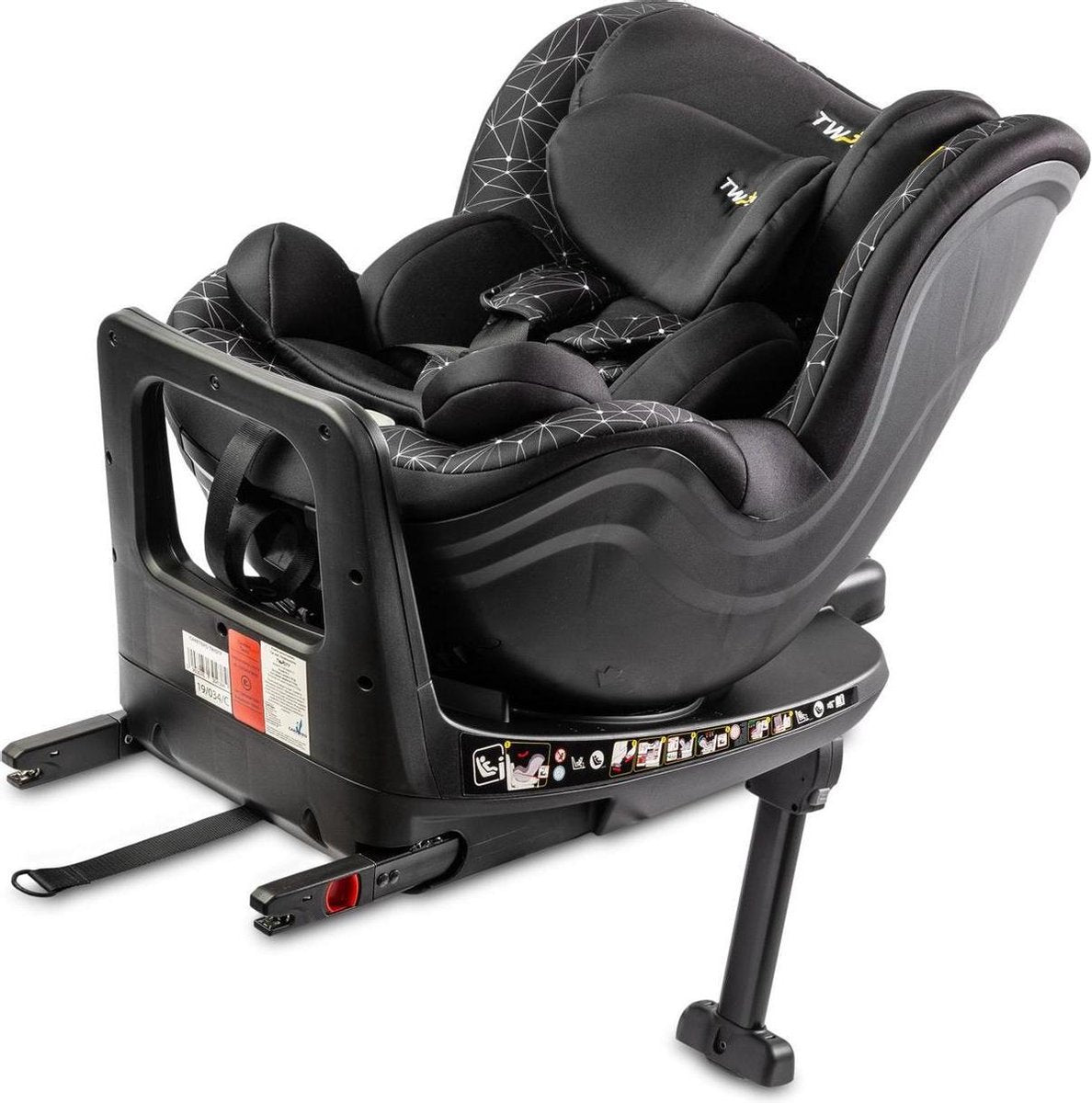 Twisty i-Size Autostoel 360 graden draaibaar (0 - 18kg)  BLACK