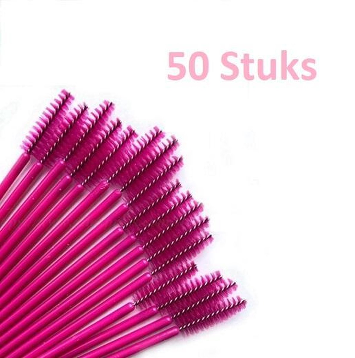 Wegwerp Mascara en Wimper Borsteltjes - Mascara Borsteltjes - Mascara Borstel - Roze -50 stuks