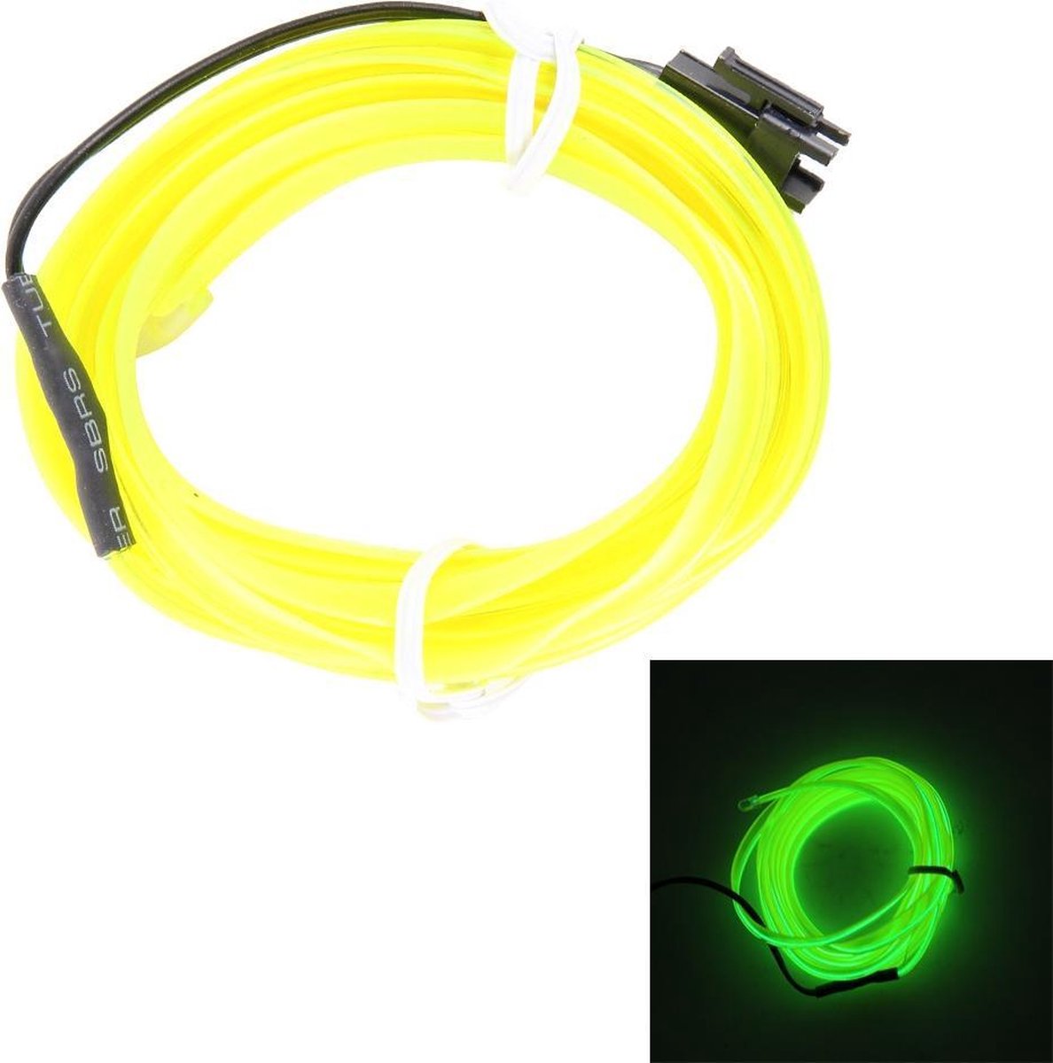 1 M Koud Licht Flexibel LEIDEN Strooklicht voor Autodecoratie (Fluorescent Groen Licht)