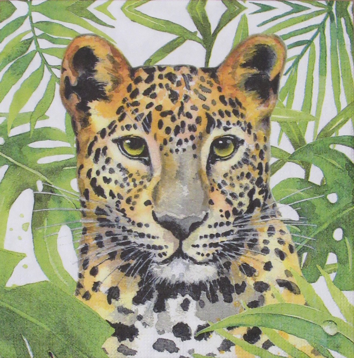 Servetten Tropical Leo 33 x 33 cm