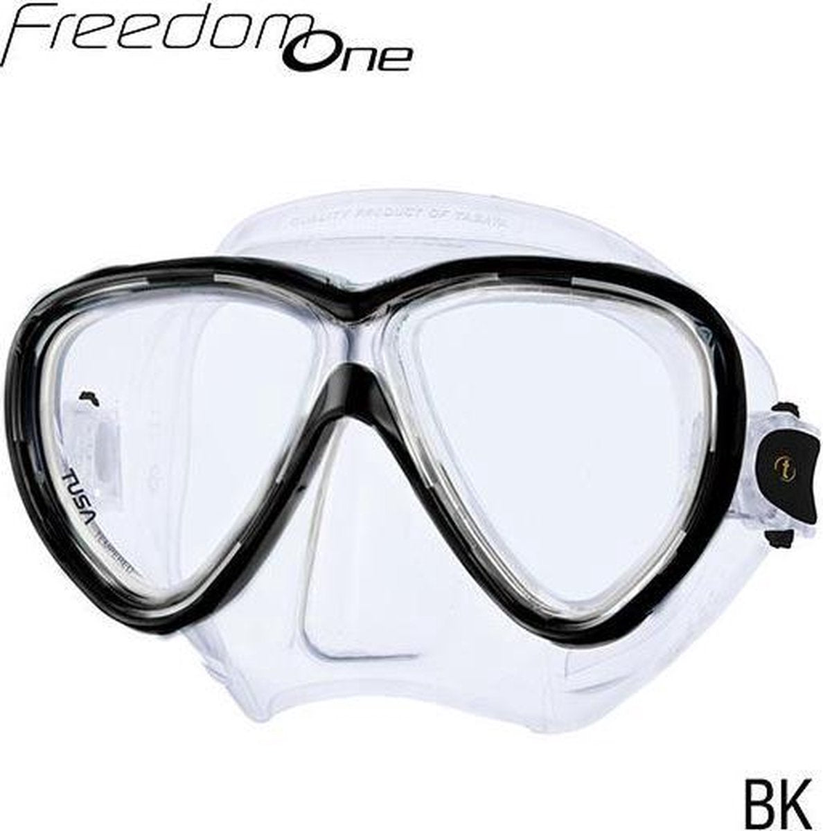 FREEDOM ONE MASK TRANSPARANT SILICONEN ZWART FRAME