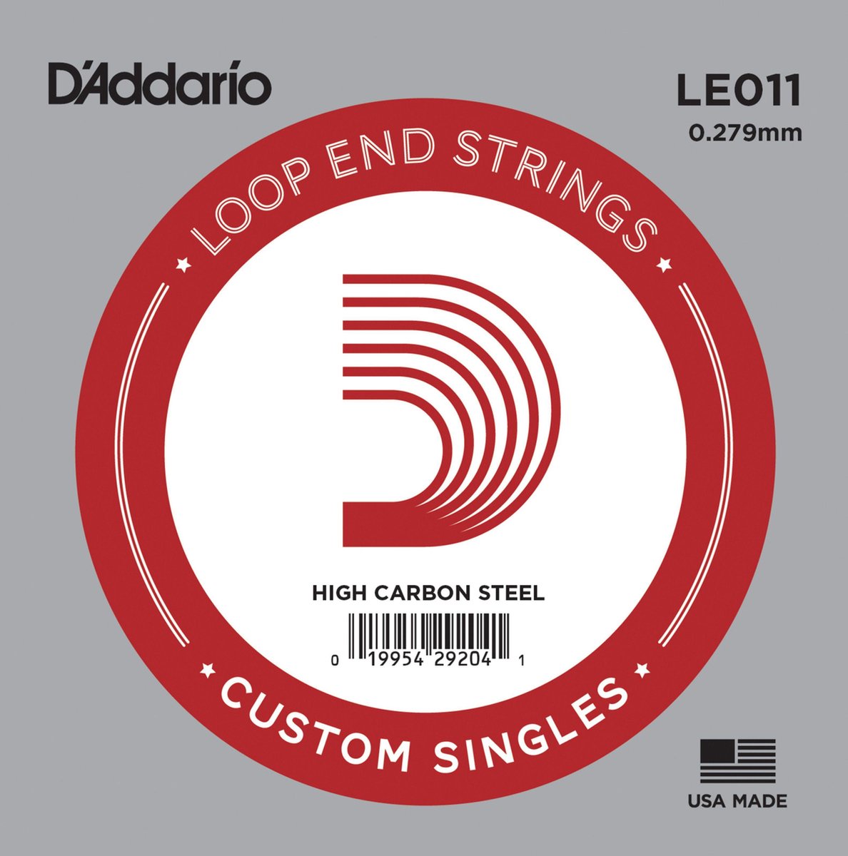 enkele snaar LE011 Loop End Plain Steel