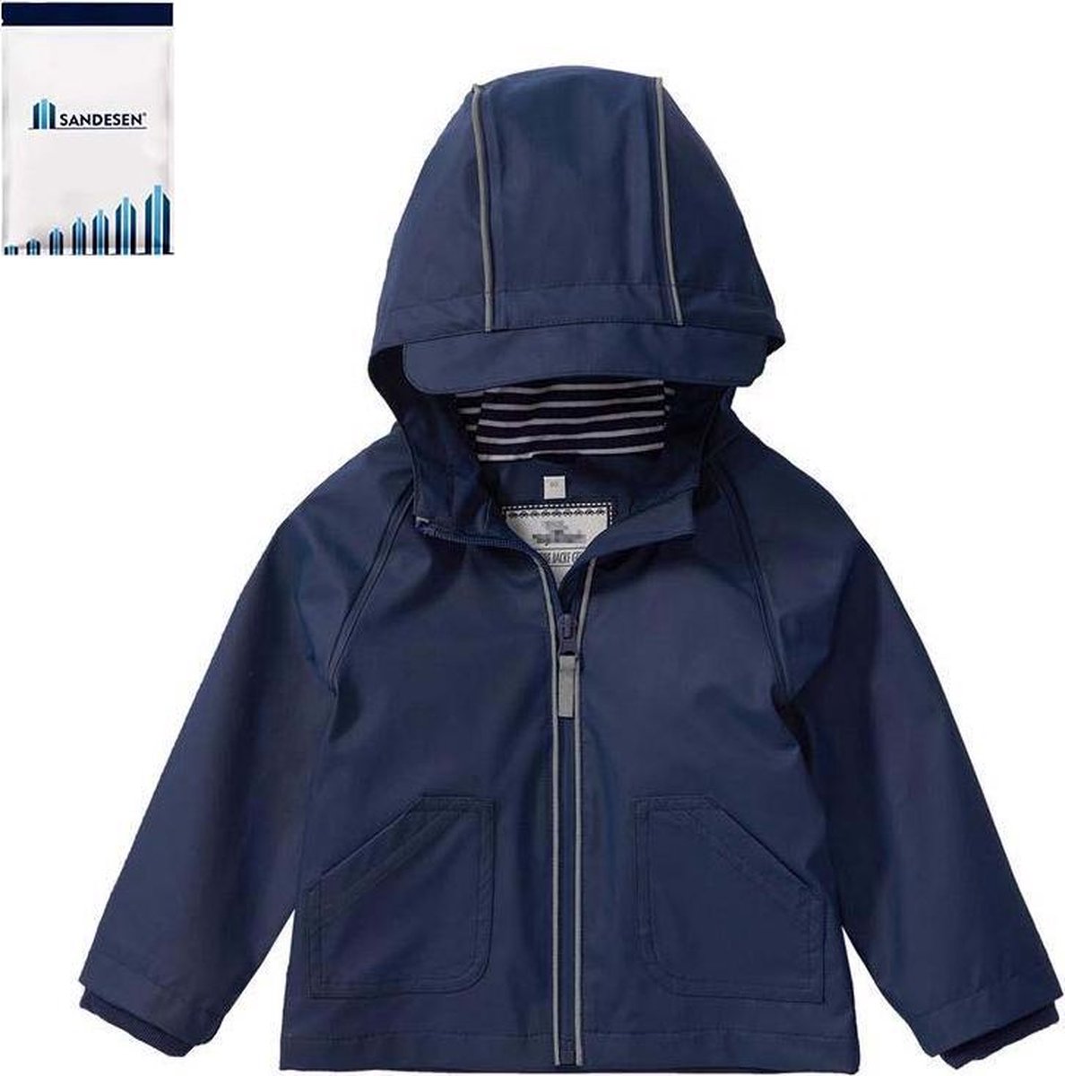 Kinder regenjas waterproof jas Blauw maat 116
