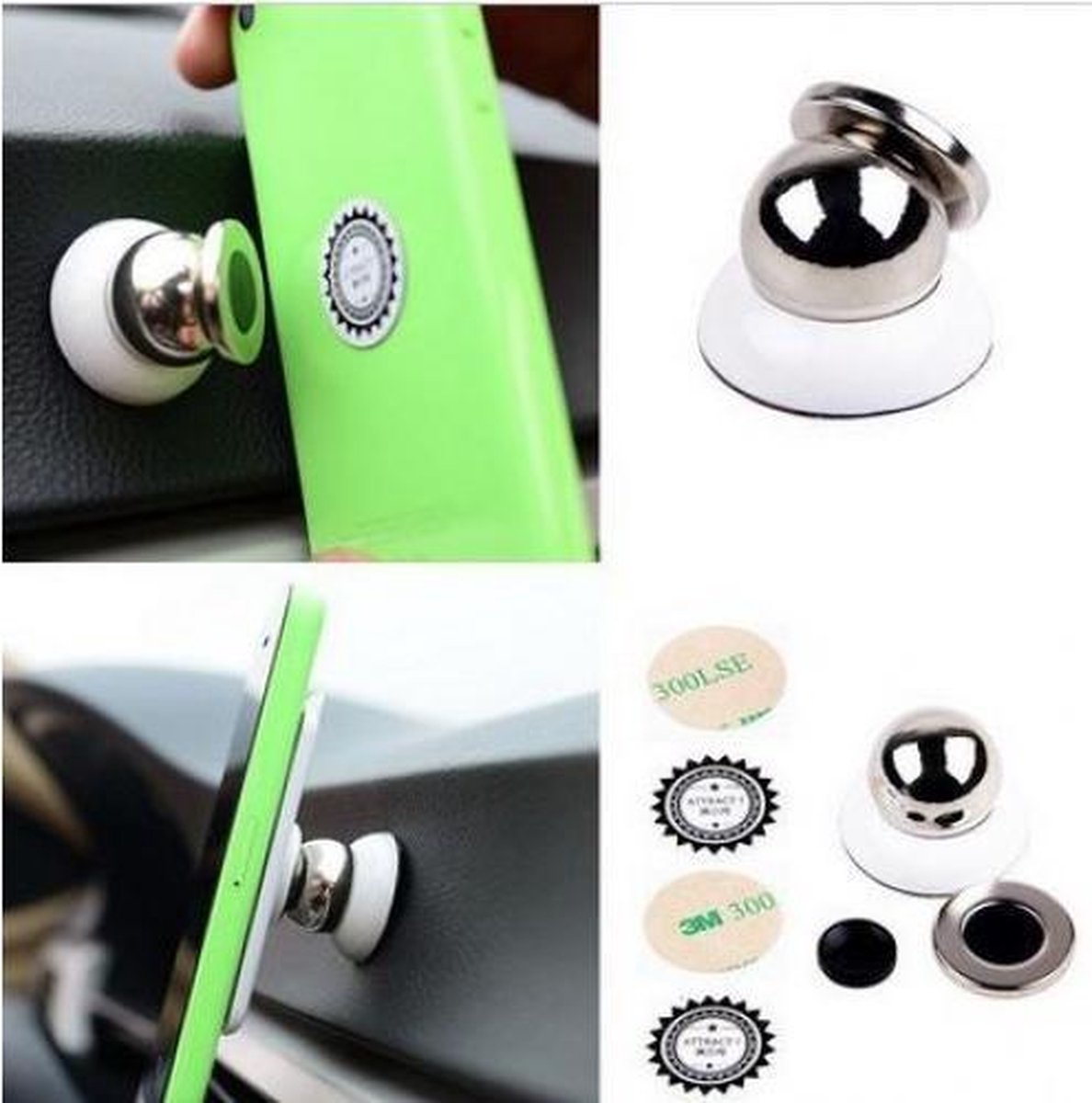 Magnetische autohouder wit