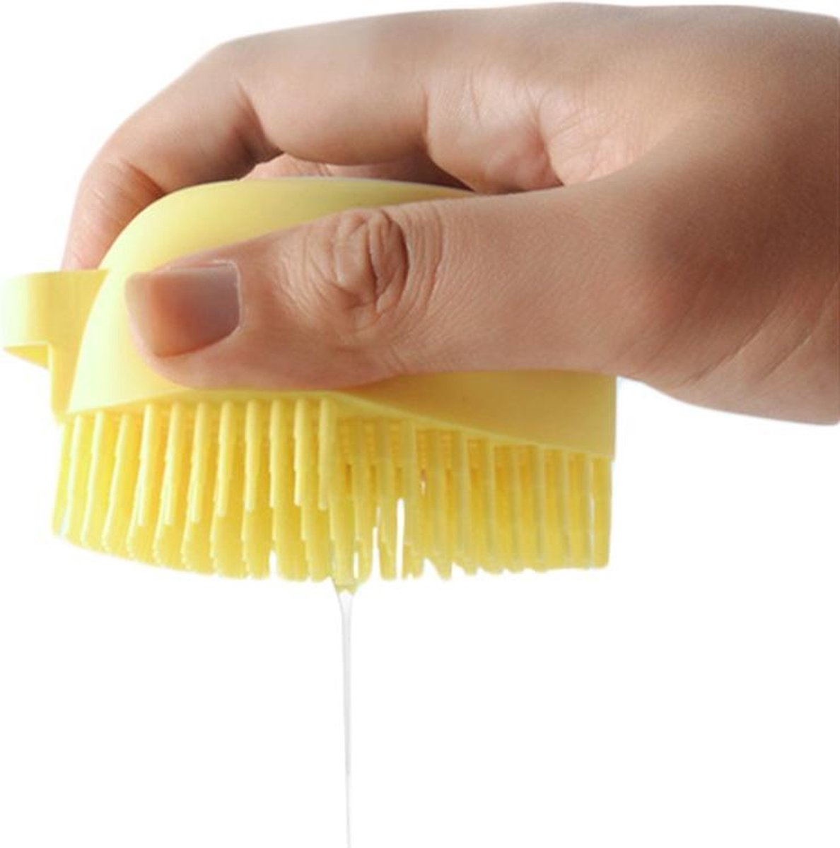 Siliconen Haarborstel | Massageborstel | Doucheborstel voor haar en lichaam | Vulbaar met zeep of shampoo
