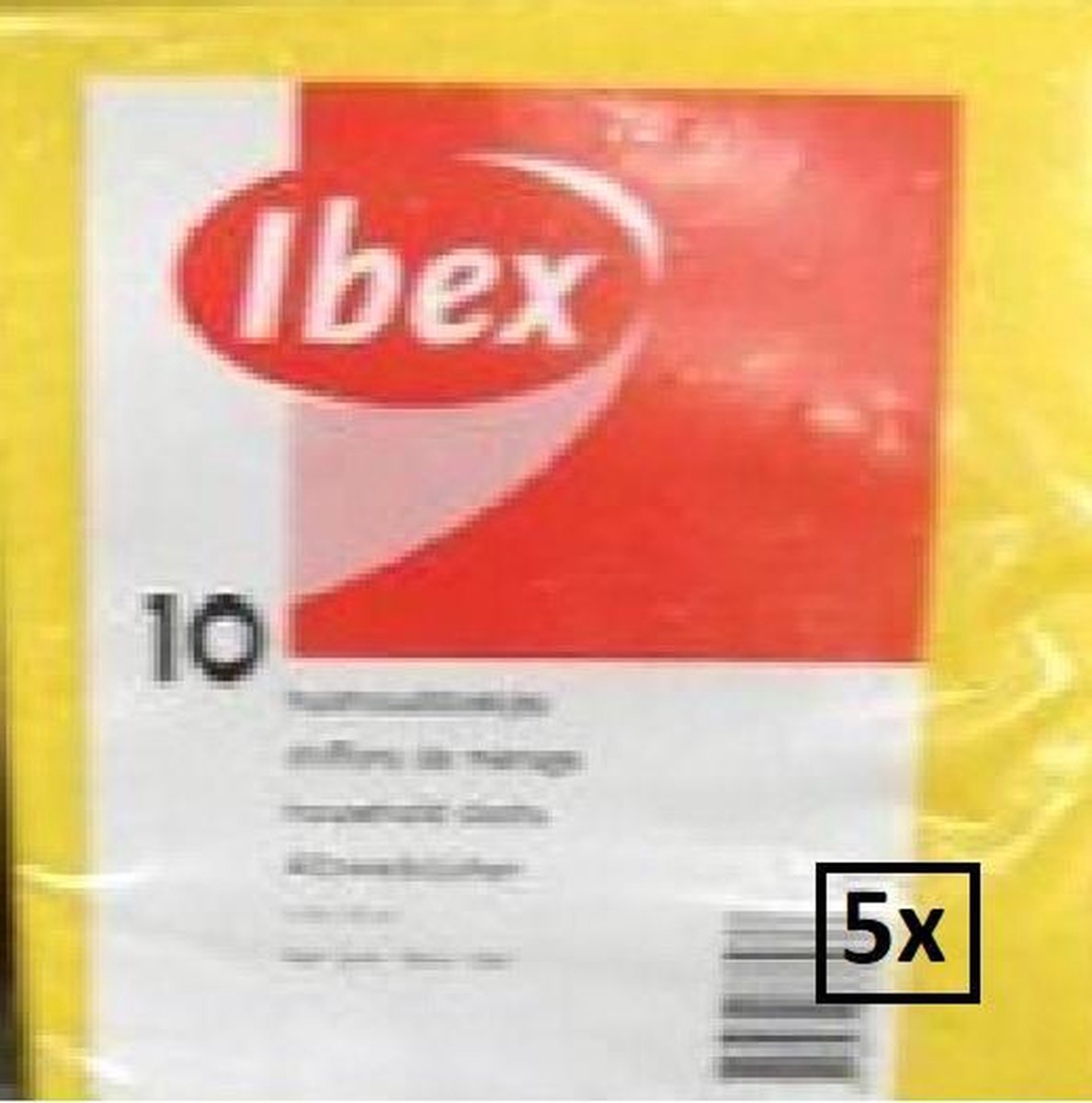 Ibex huishouddoekjes - Geel -  Multipak 5 x 10 stuks