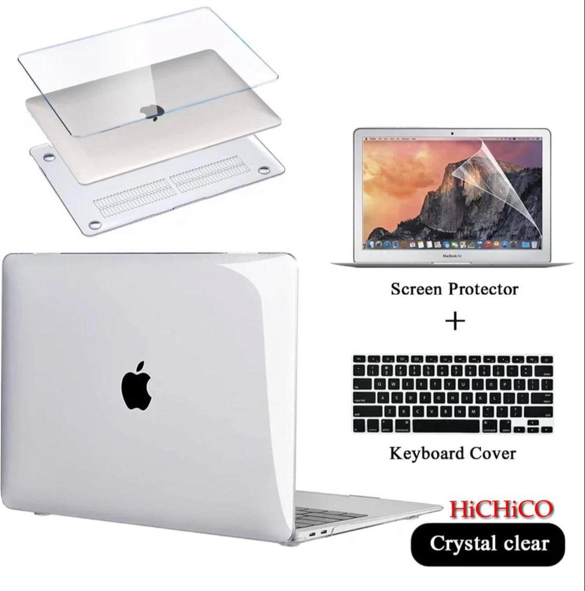 MacBook Air 13 inch (2020) MacBook Air Hoes + Screen Protector en Keyboard Cover
