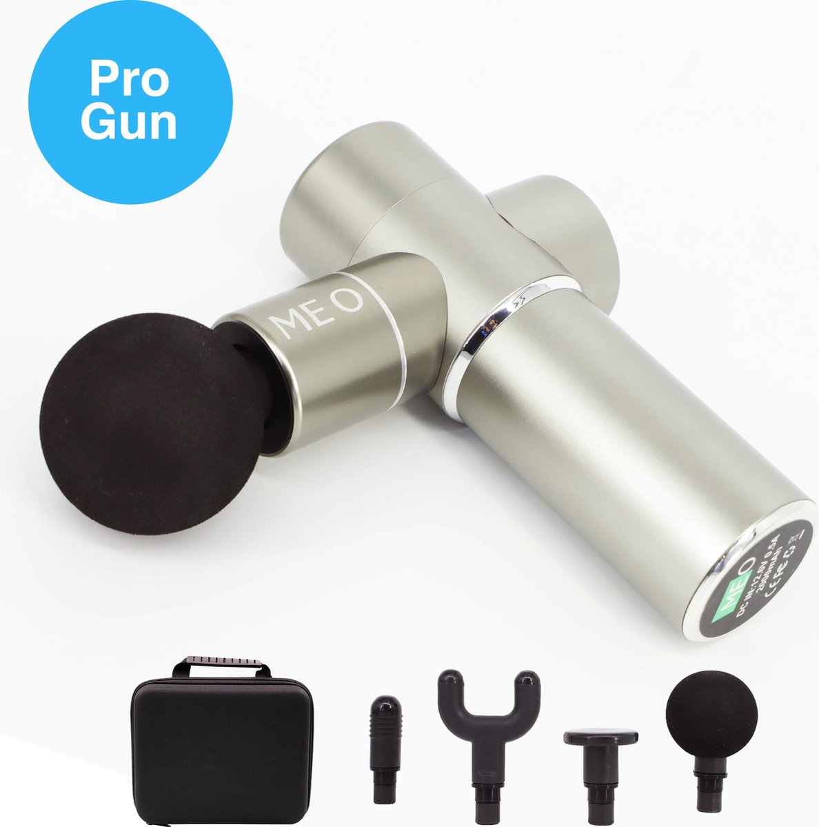Meo massagegun met 4 koppen – massage apparaat – massage pistool – spier massage