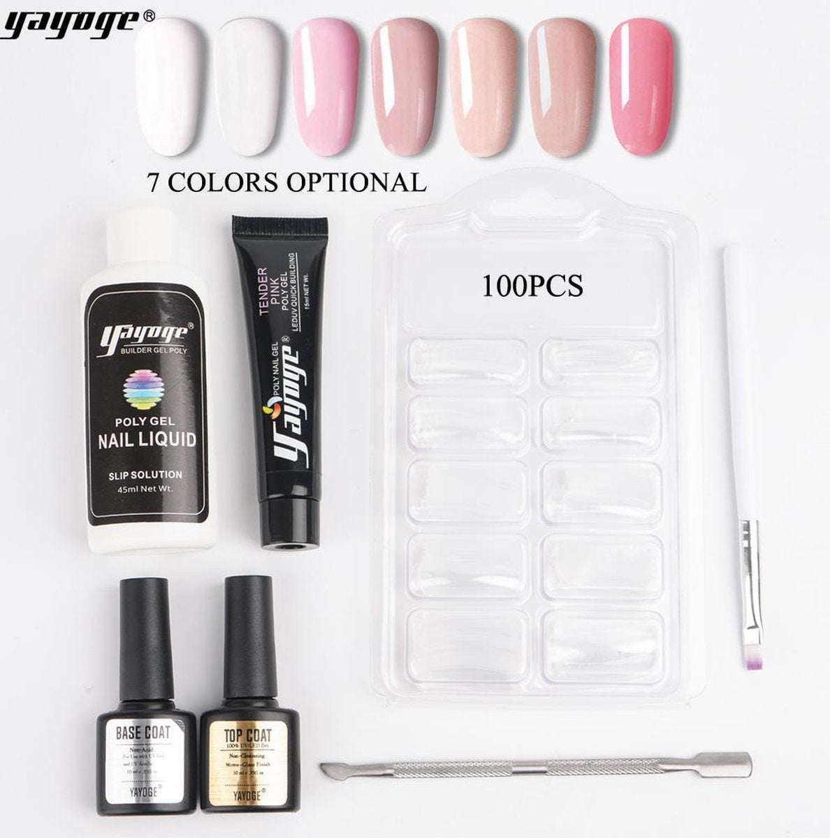Yayoge Polygel – Kleur Pink- -Gelnagels Starterspakket - Polygel Starterspakket - Gellak starterspakket - Gel Nagellak - Kunstnagels