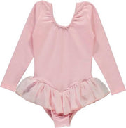 Danceries Balletpakje Sarasson Lange mouwen dubbele rok Roze Elasthan - Maat 134-140