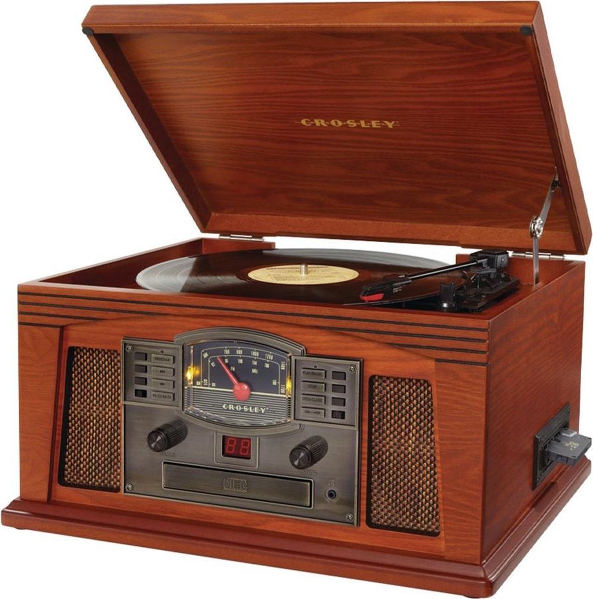 Crosley Lancaster - Entertainment Center - Paprika Kleur