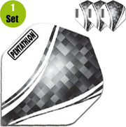Pentathlon Vizion Swirl Dartflights - Zwart- ()