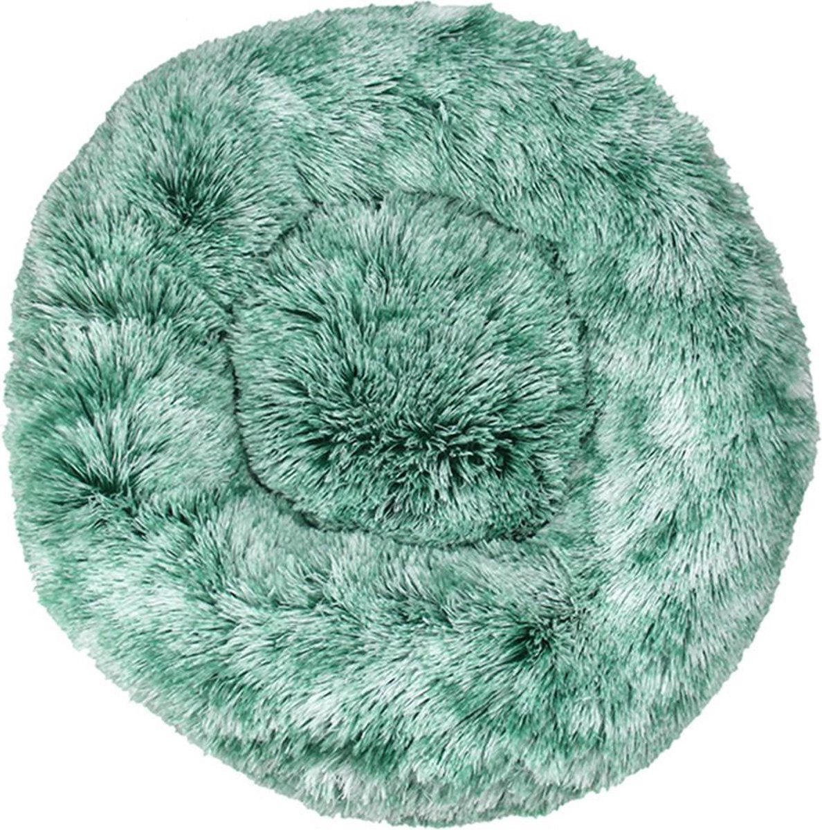 BEESSIES® donut hondenmand/hondenkussen 80 cm - Groen wit - huisdierbed  hondenbed - hond kussen mand