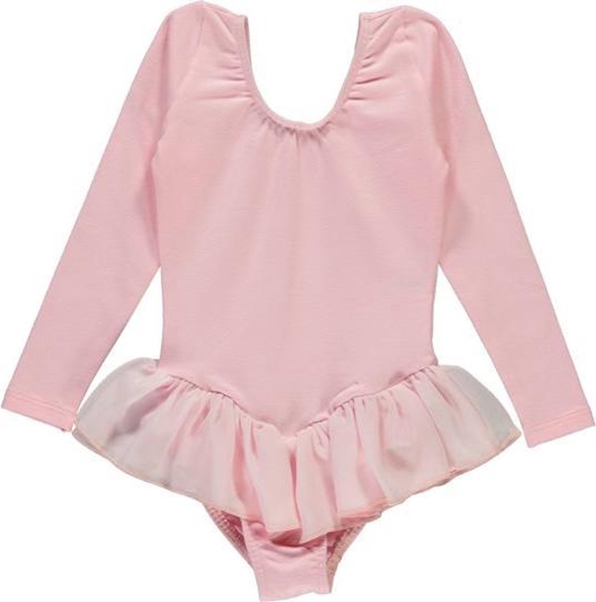 Danceries Balletpakje Sarasson Lange mouwen dubbele rok Roze Katoen - Maat 98-104