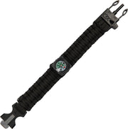 101inc Paracord survival kompas 9 inch zwart