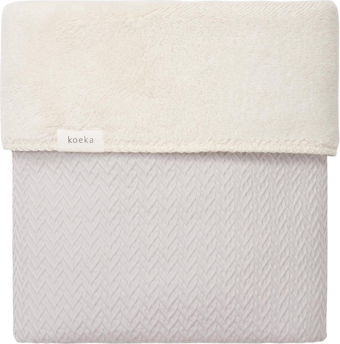 Koeka - Babydekentje - Stockholm Teddy - 100x150 - Silver Grey Natural Teddy
