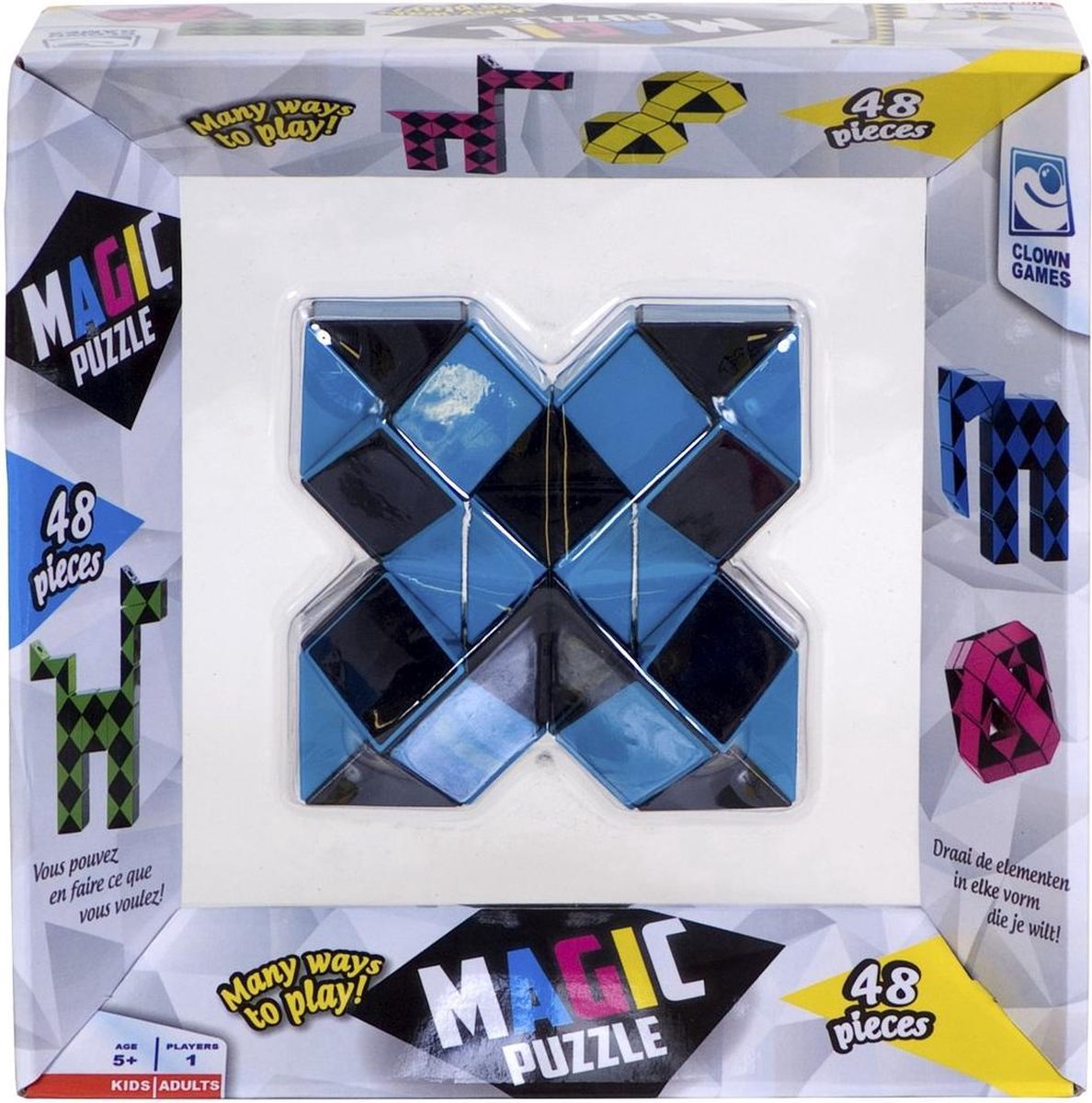 Clown Magic Puzzle 48dlg Blauw