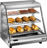 Saro warmhoud vitrine - LED verlicht - digitale temperatuur controle - RVS - 2 jaar garantie - professioneel model Eline 120
