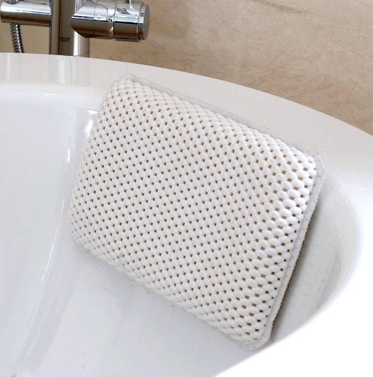Vannons - Badkussen - Wit - 8 Zuignappen - Kussen voor in bad of Jacuzzi