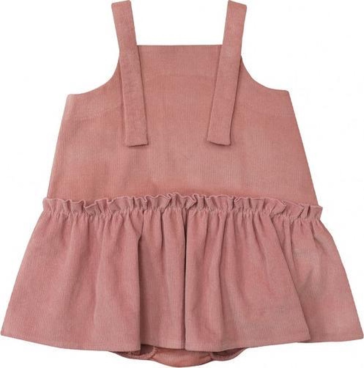 HEBE - jurk met romper - corduroy - roze - Maat 62/68