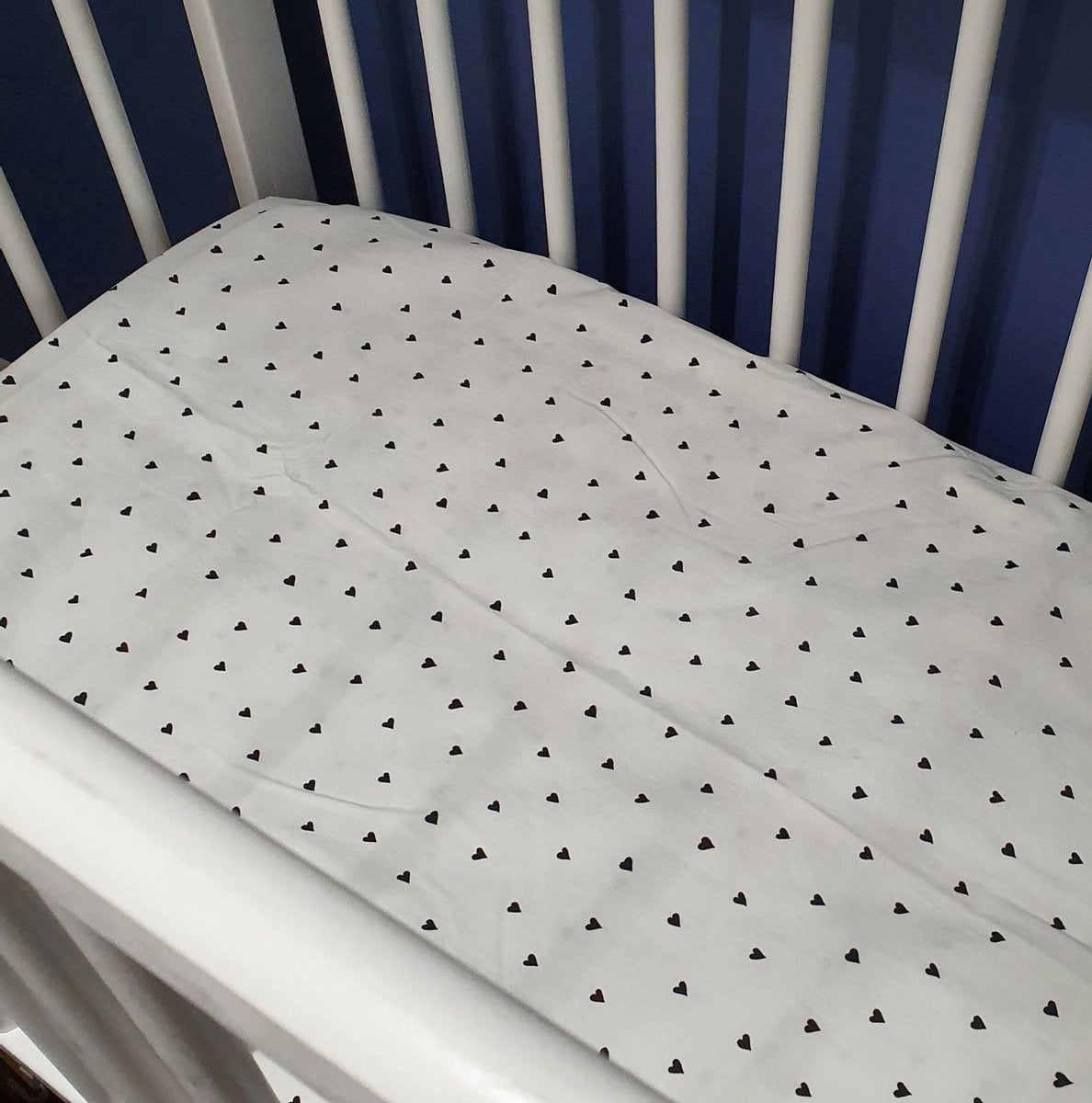 RiFresh - hoeslaken wieg - babykamer - hartjes