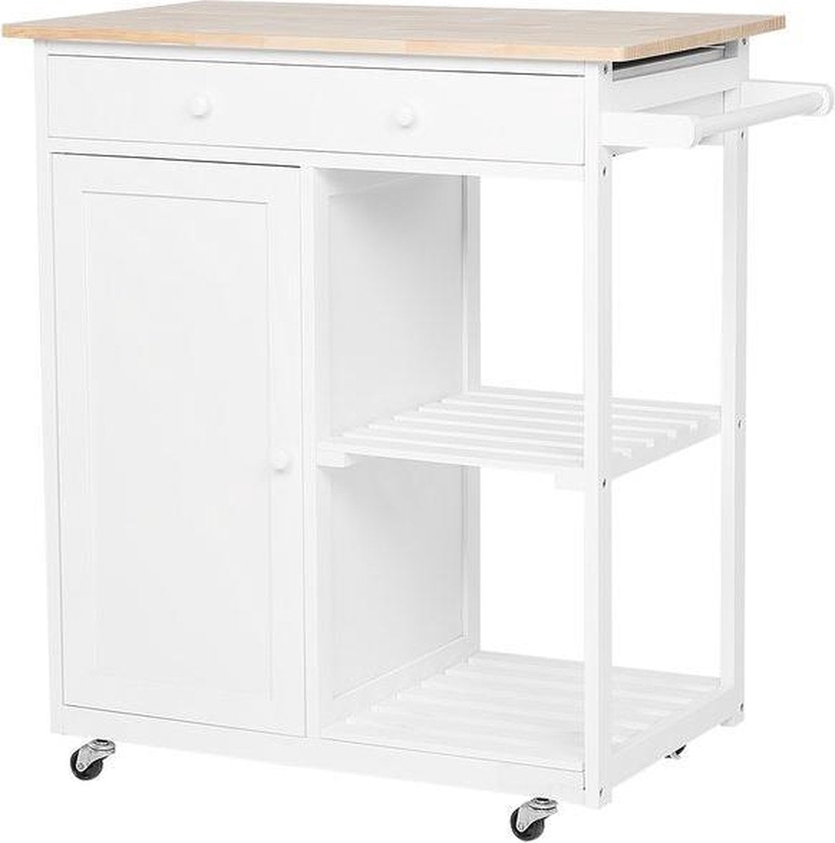 Beliani TRAPANI - Keukentrolley - wit - MDF