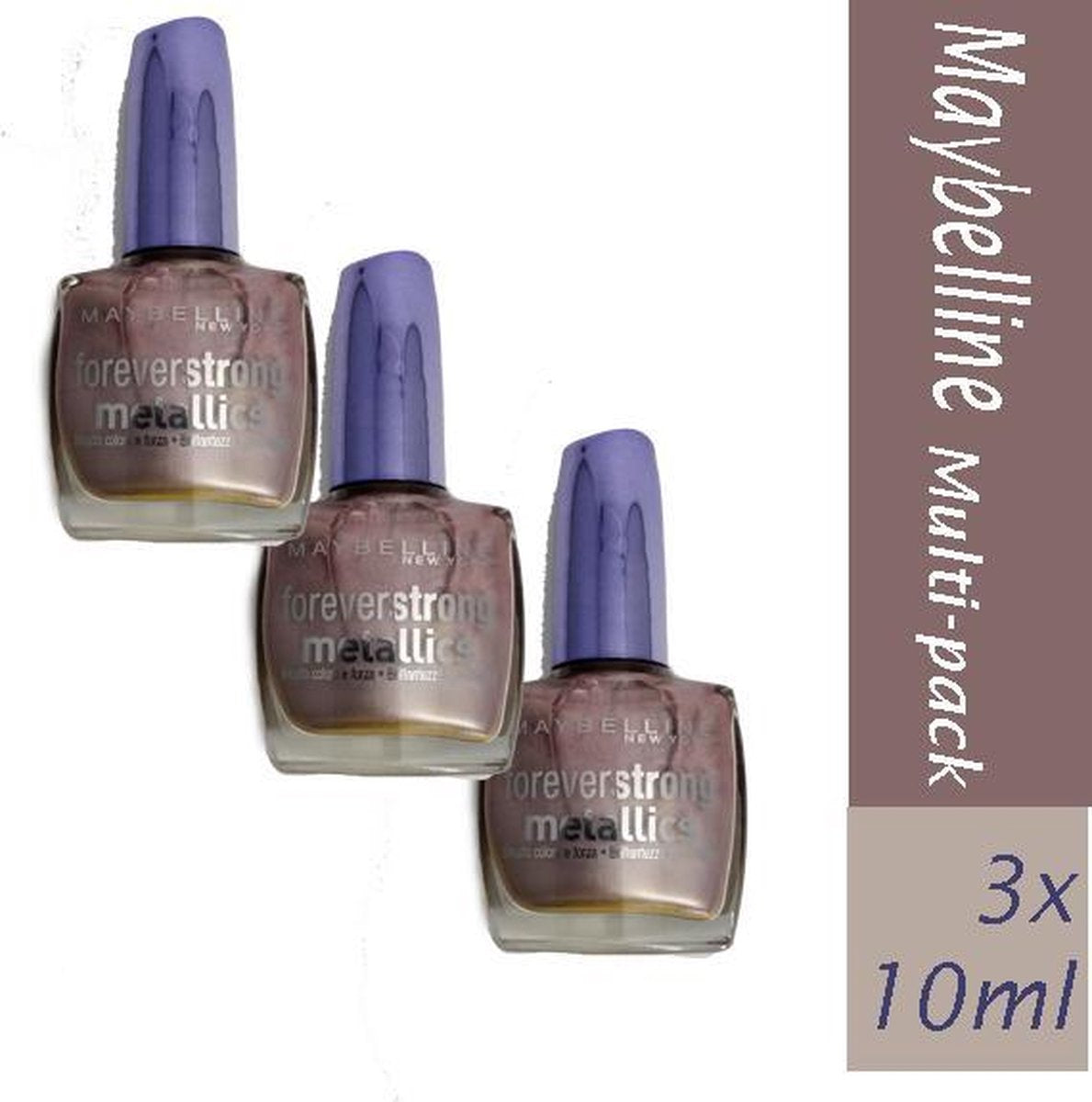 3x  Maybelline Nagellak – Foreverstrong Metallics Pink Bronze 3x