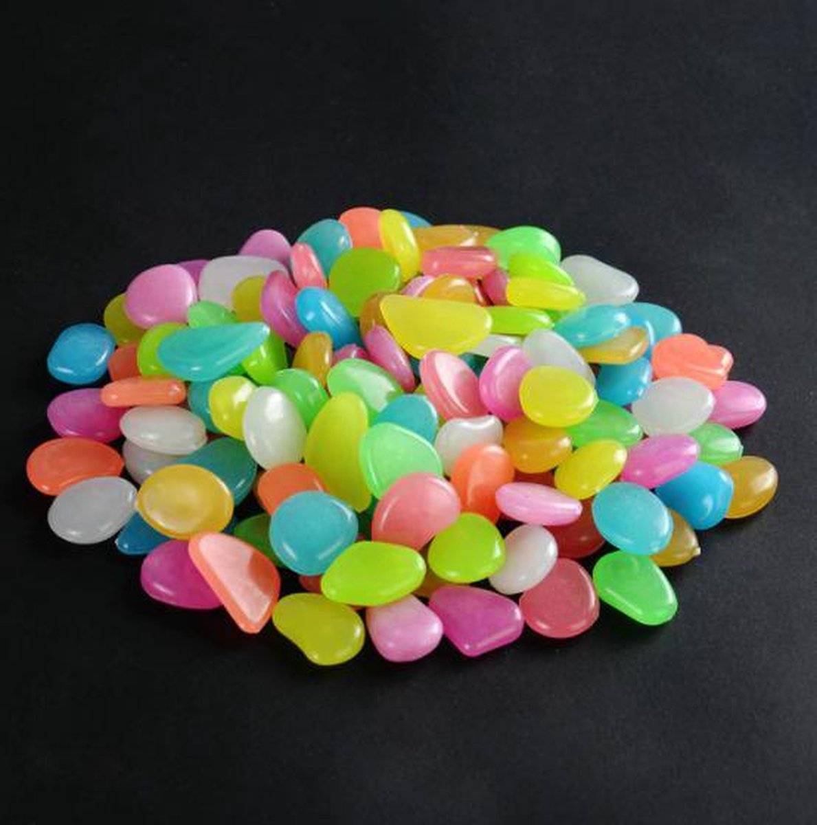 EPIN | Glow In The Dark Stenen | Decoratie Stenen | Pebbles | Aquarium Steentjes | Tuin Stenen | MULTICOLOR | 50 Stuks