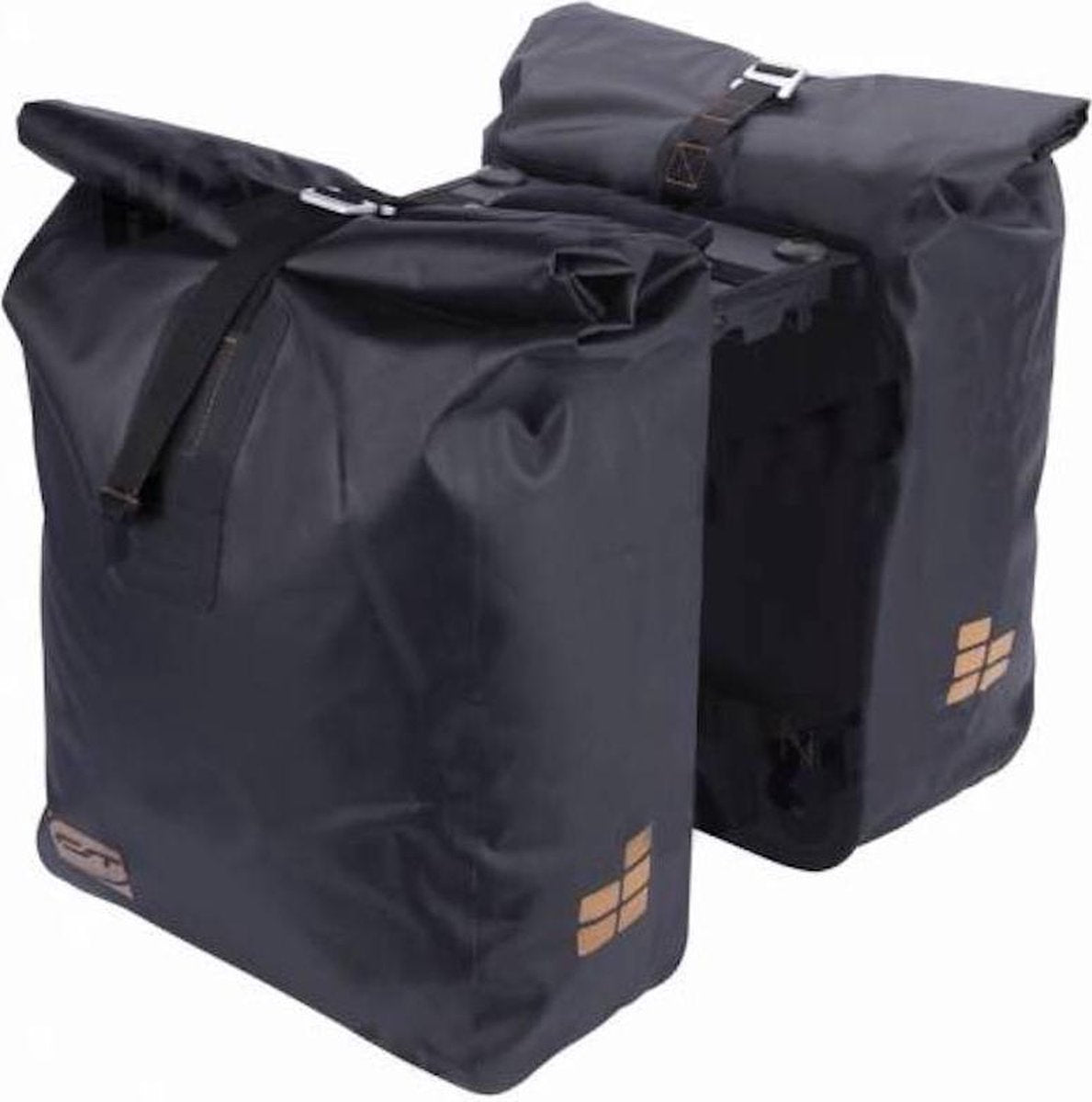 Contec Dubbele Fietstas MIK Waterproof - Basil MIK Pakaf Systeem - Goud / Zwart - 40 Liter
