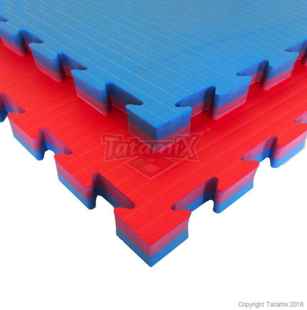 JJ30J EVA 100X100X3 cm Patroon Rijst Stro Rood Blauw