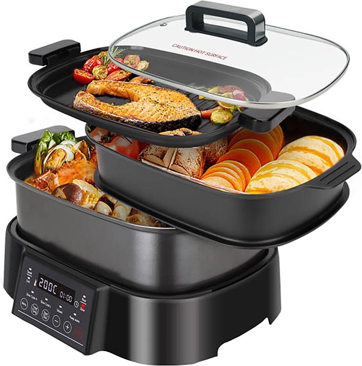 Multicooker - Igia Arty - Timer - 6 Liter - Zwart
