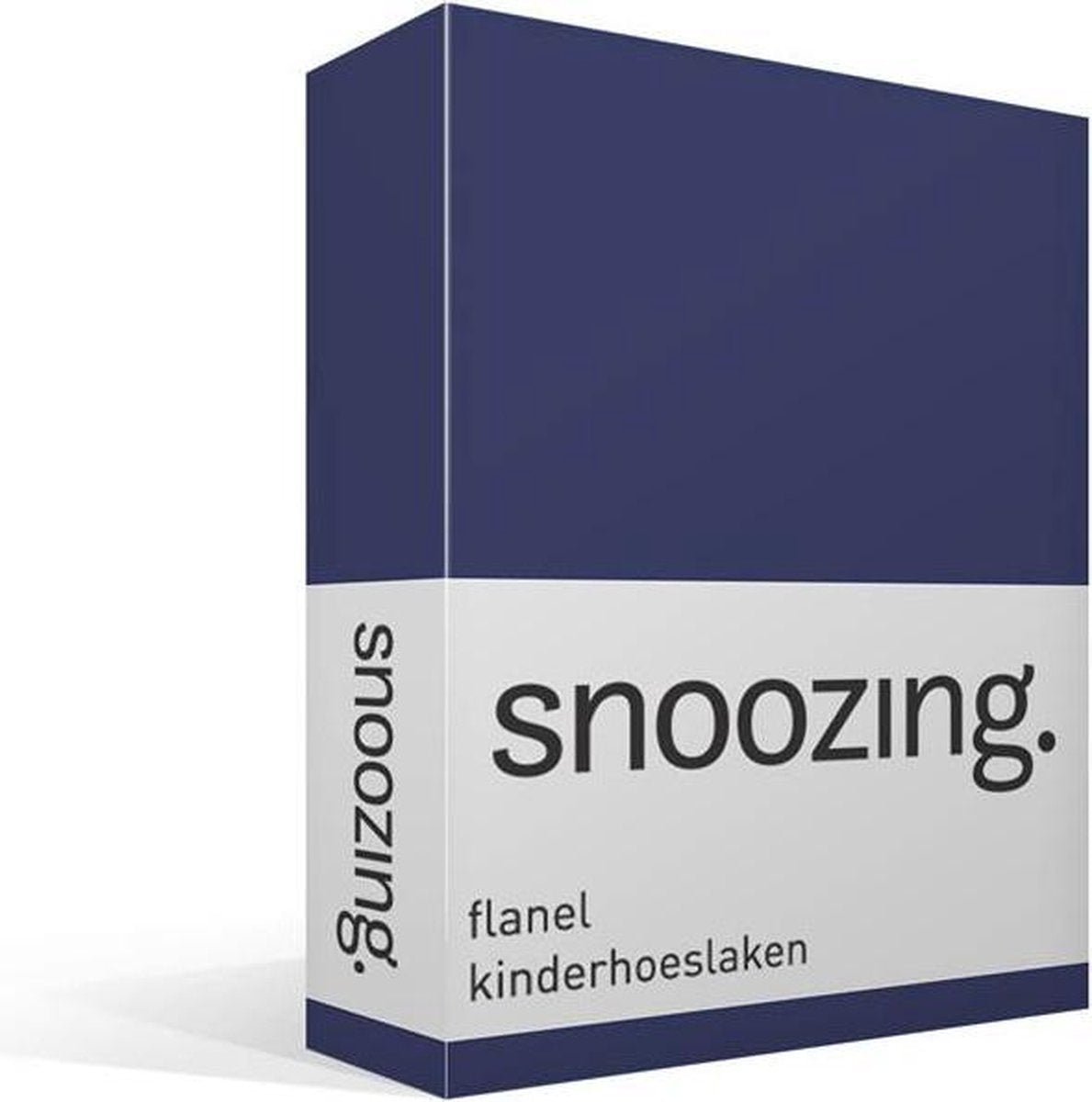 Snoozing - Flanel - Kinderhoeslaken - Wiegje - 40x80 cm - Navy