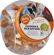 Duvo+ hondensnack Meat! kip & rijst batons 400g