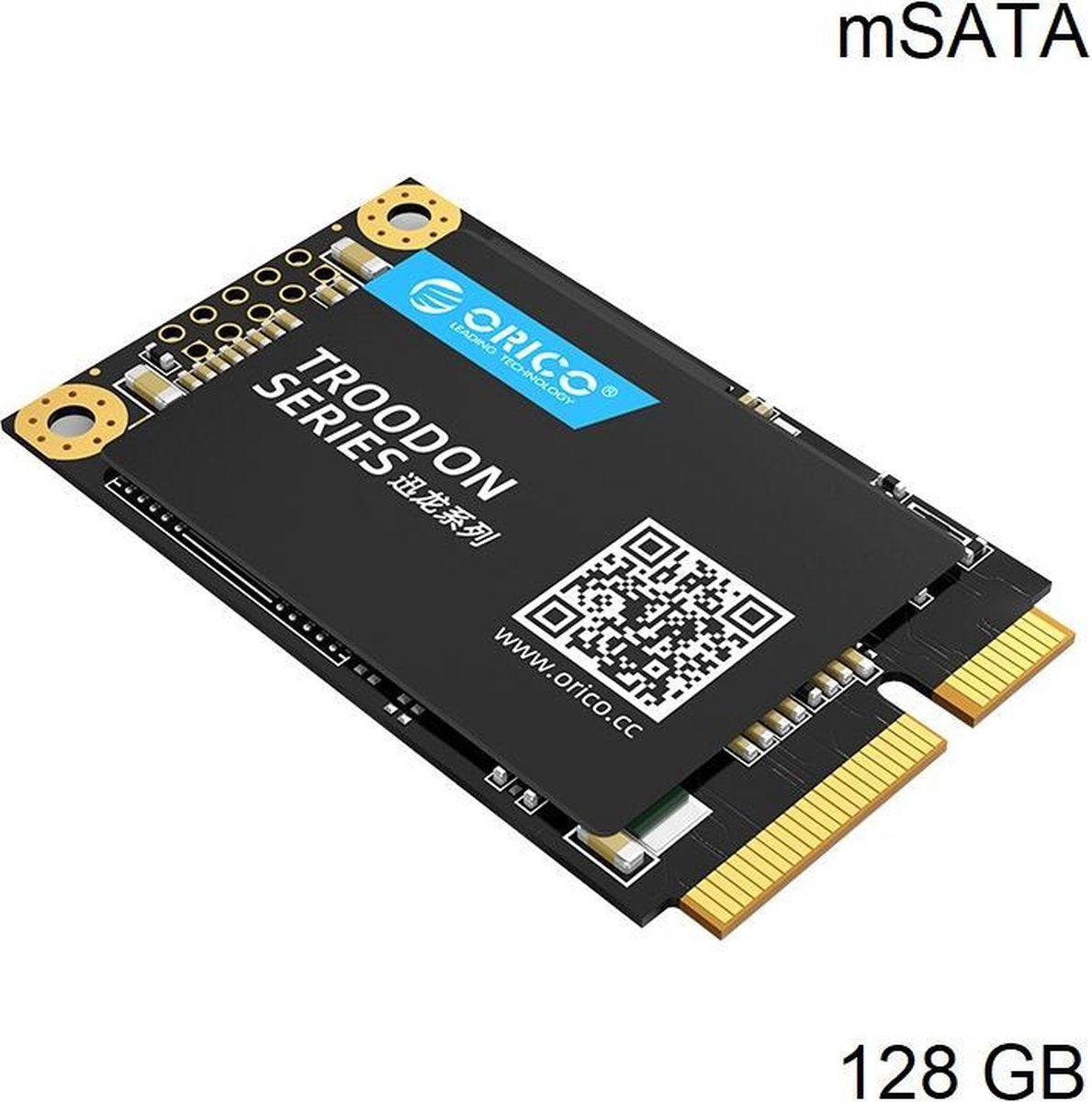 Orico mSATA interne SSD 128GB  - Troodon serie - 3D NAND flash - Zwart
