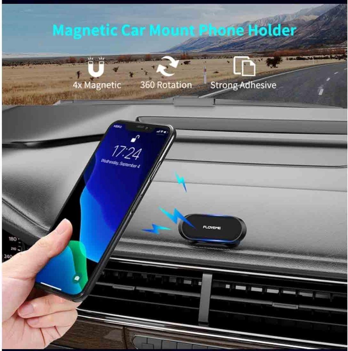 3 in 1 Magnetisch opladen en handsfree set. Voor micro usb.