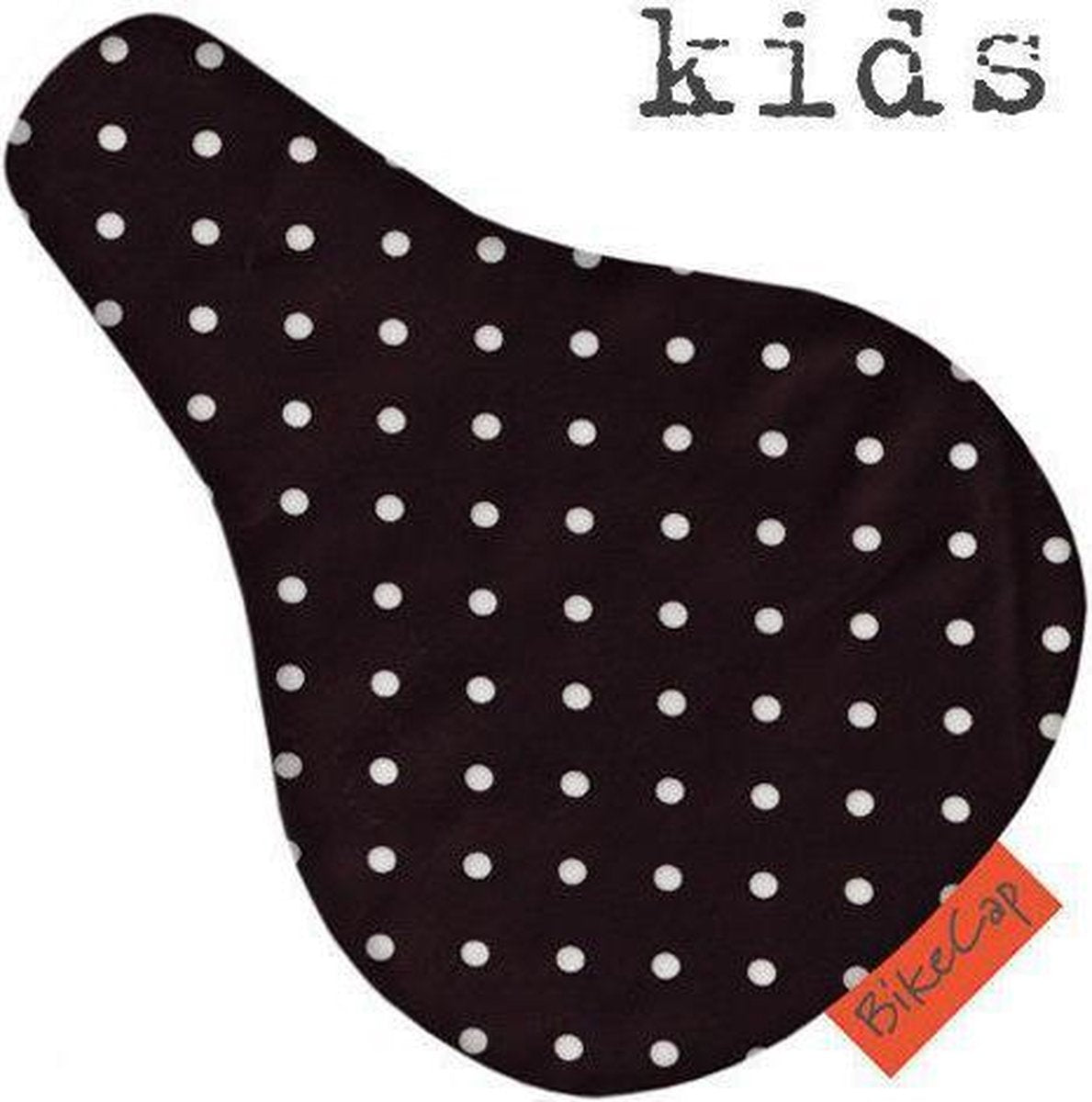 BikeCap KIDS - zadelhoesje  zwart wit stippel