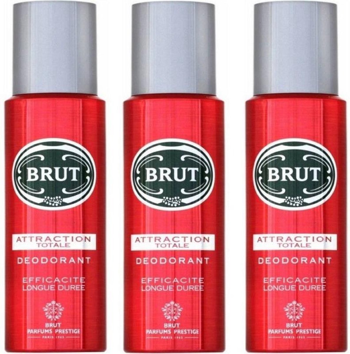 Brut Atrtaction Totale Deodorant Spray - 3 Pack