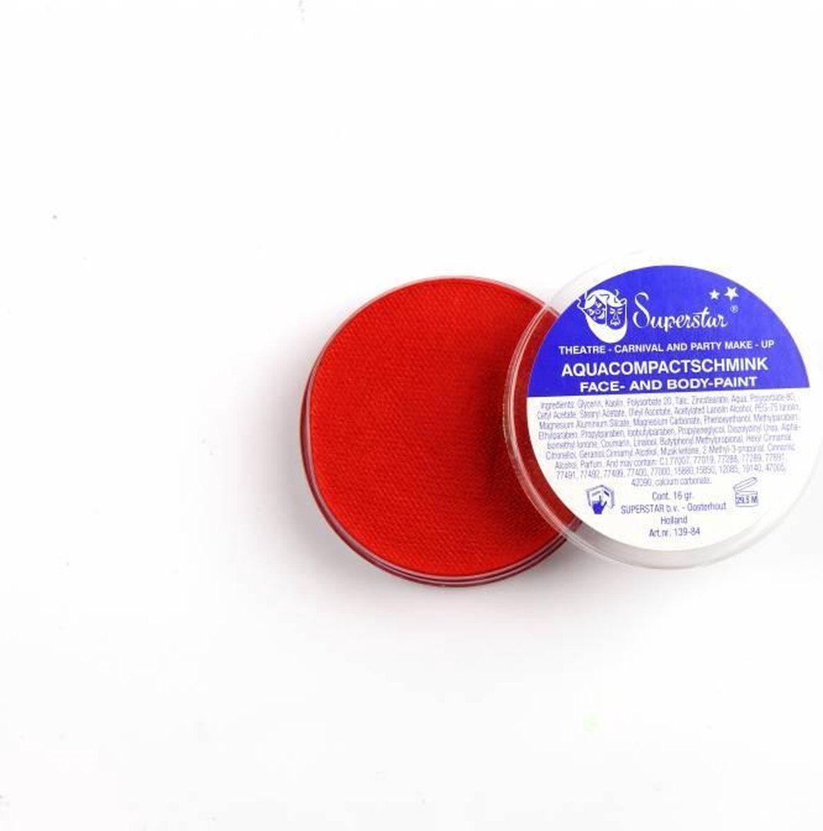 Aqua facepaint 45gr helrood