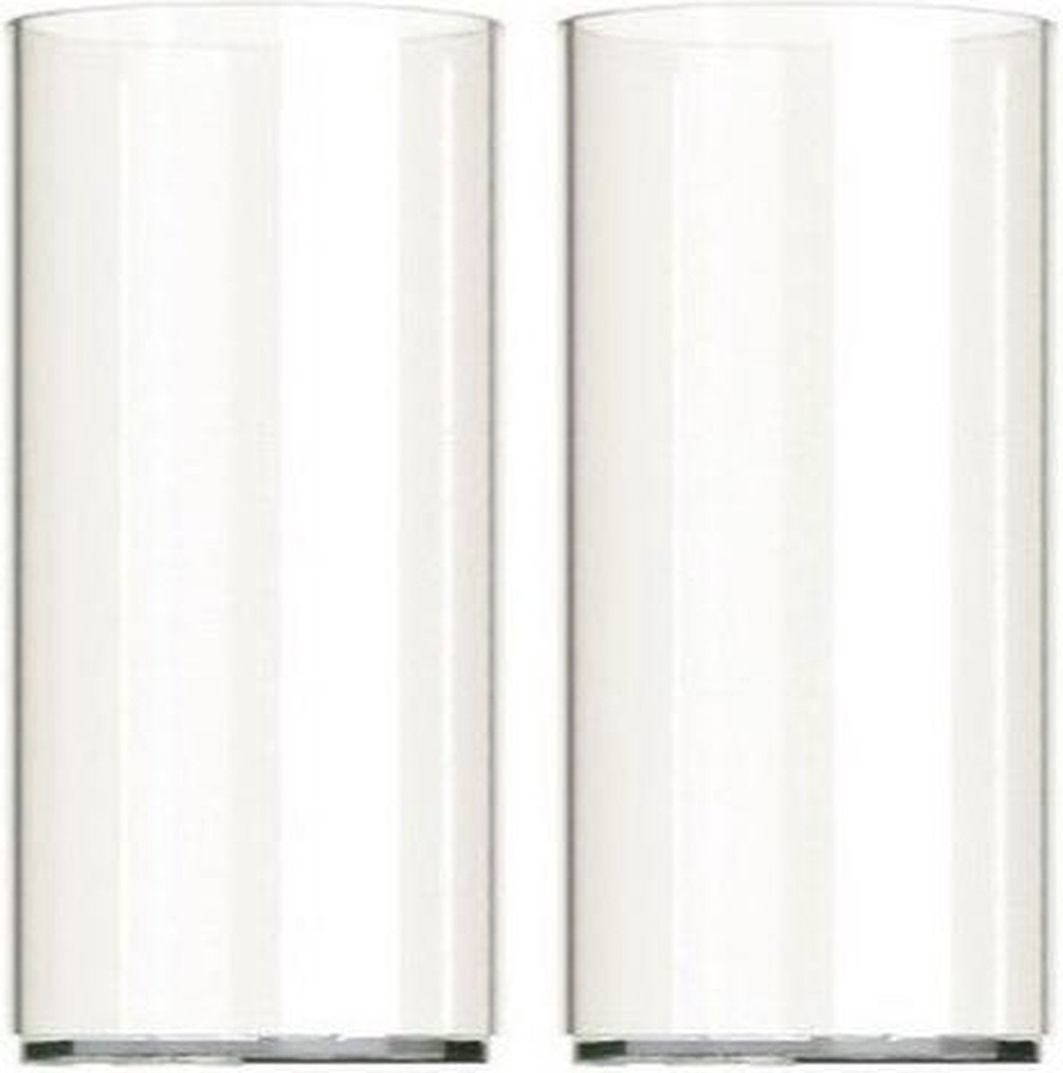 2x Longdrinkglazen van kunststof 250 ml - Onbreekbare camping/picknick glazen