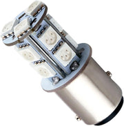 (BAU15S) 1156 - 5050 - 13 SMD - Oranje - 12V