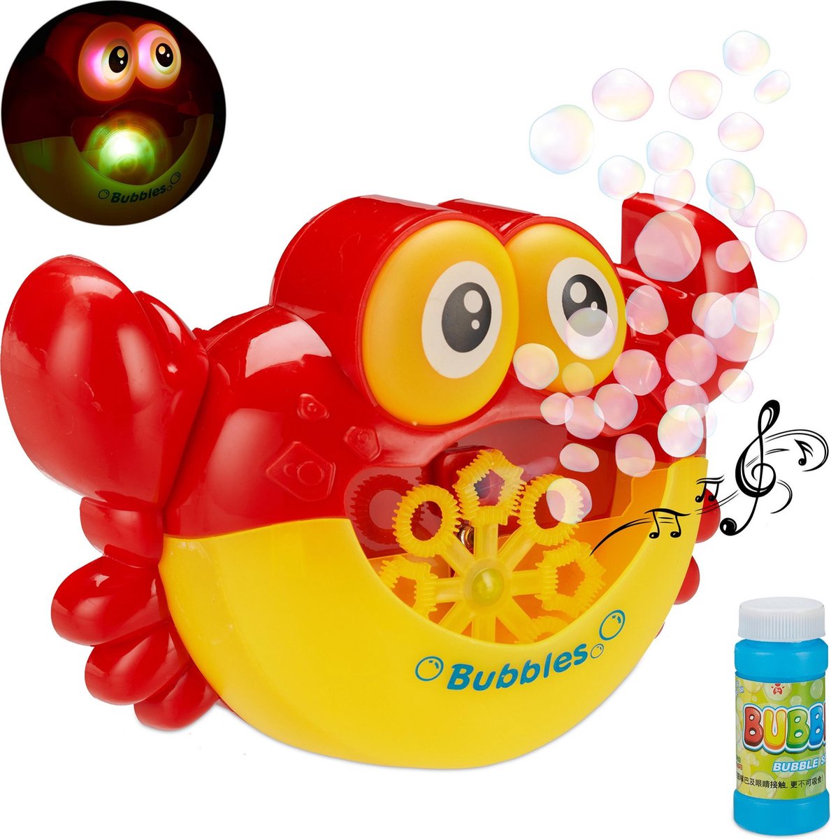 relaxdays bellenblaasmachine krab - bellenblaas machine - bubble machine - bellenmachine
