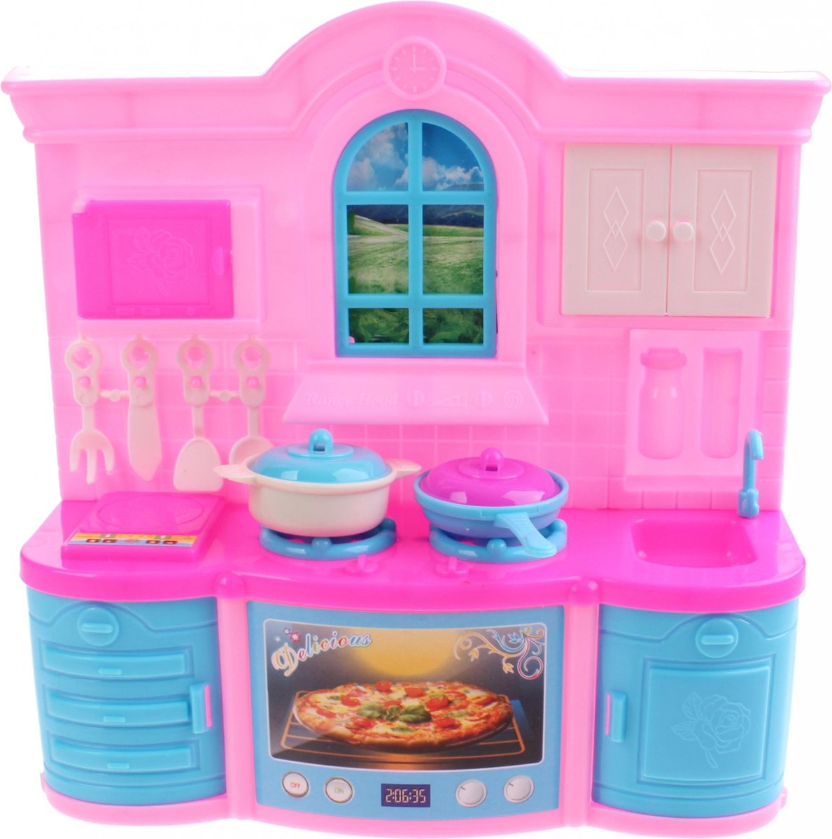 Jonotoys Keukenset Tableware-mini Meisjes 18 Cm Roze 4-delig