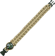 Paracord bracelet Kompas 8inch khaki