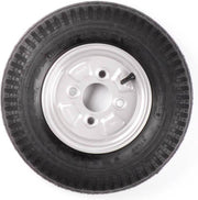 Compleet 10 inch wiel - 4.00-10 band + velg - opel steek: 4x100 - 275 kg - 4PR - 60 mm naafdiameter