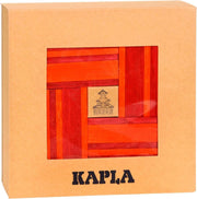 KAPLA Kleur + Voorbeeldboek - 40 Plankjes - Rood & Oranje
